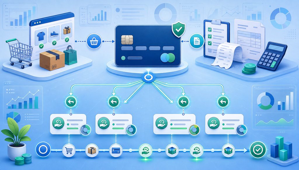 Partial refund reconciliation linked to original payment history