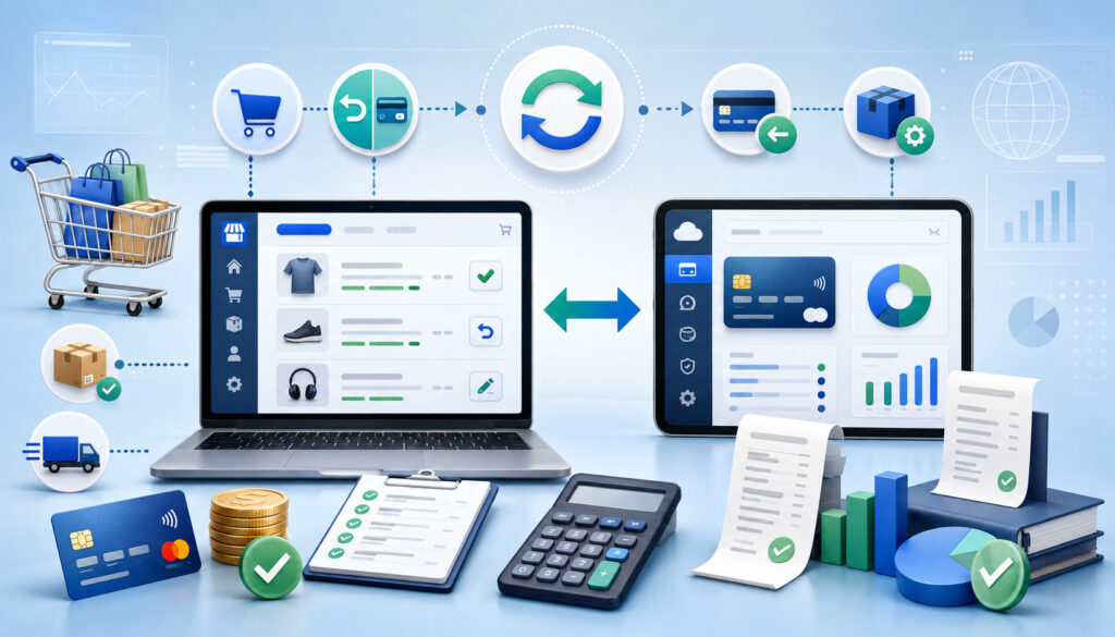 Ecommerce payment reconciliation for refunds, shipping adjustments, and order edits