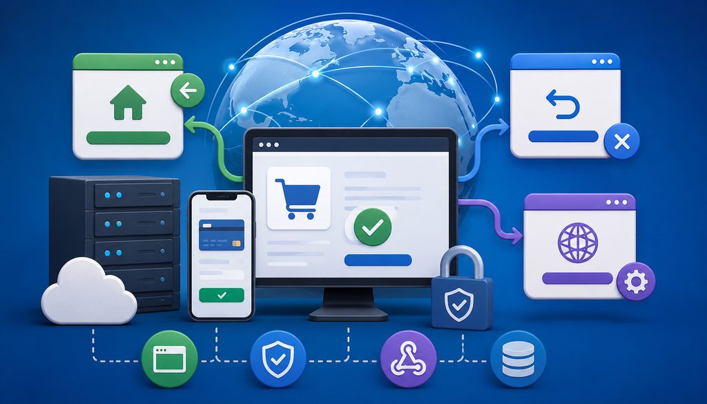 Payment gateway return, cancel, and callback URL update illustration